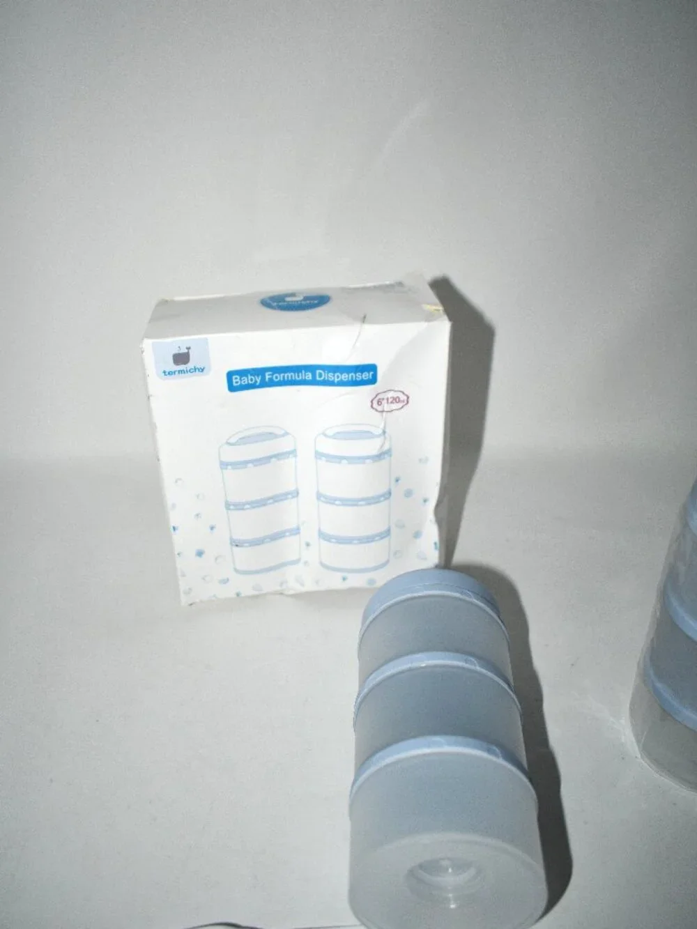 Termichy Stackable Formula Dispenser, 2 Pack, Warm Grey, BPA Free, NWT